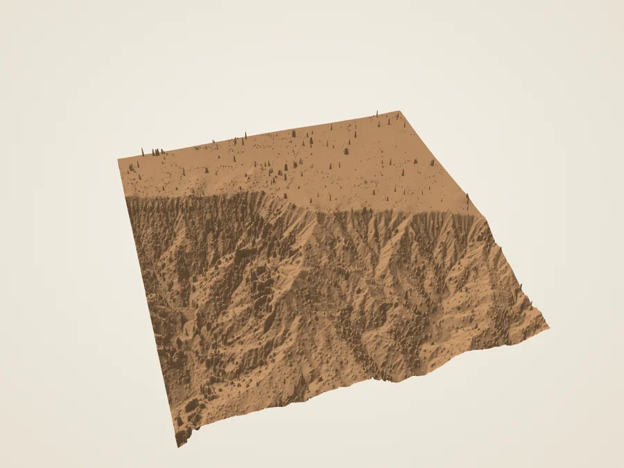 Fairyland Point sector terrain from the 2018 lidar.