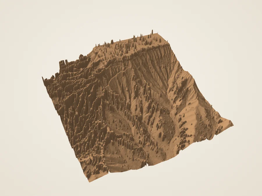 Sunset Point sector terrain from the 2018 lidar.