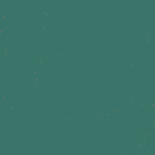 North-up grid support for China Wall: teal direct support, ochre short nearest fill, dark omitted nodes.